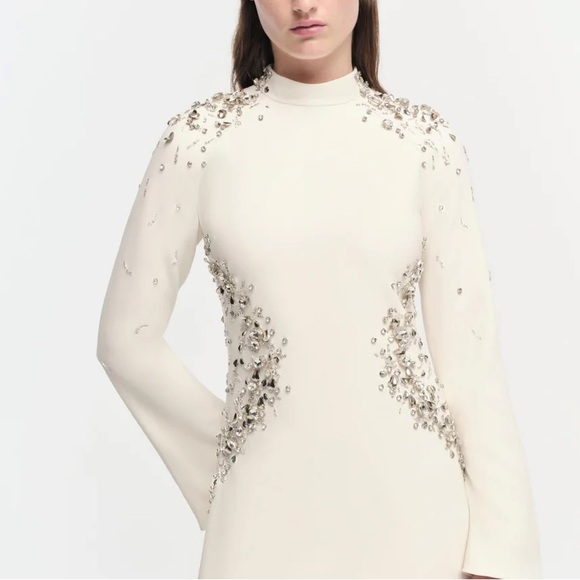 NWT Simkhai Odetta Midi Dress in Natural White Size 0 - Picture 6 of 10